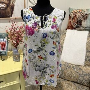 Crosby Pink and Blue Tie Front Blouse